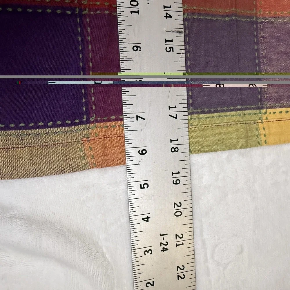 World Market Cloth Napkins Set of 4 Multicolor Plaid 17” Cotton Fall Decor